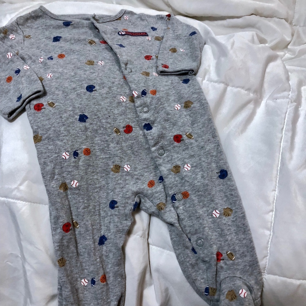 Sports Footies Pajamas button up